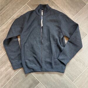 Men's Navy Full-Zip Knit Sweater Jacket Flag & Anthem - NWT size M